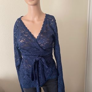 Victoria Secret lace wrap blouse